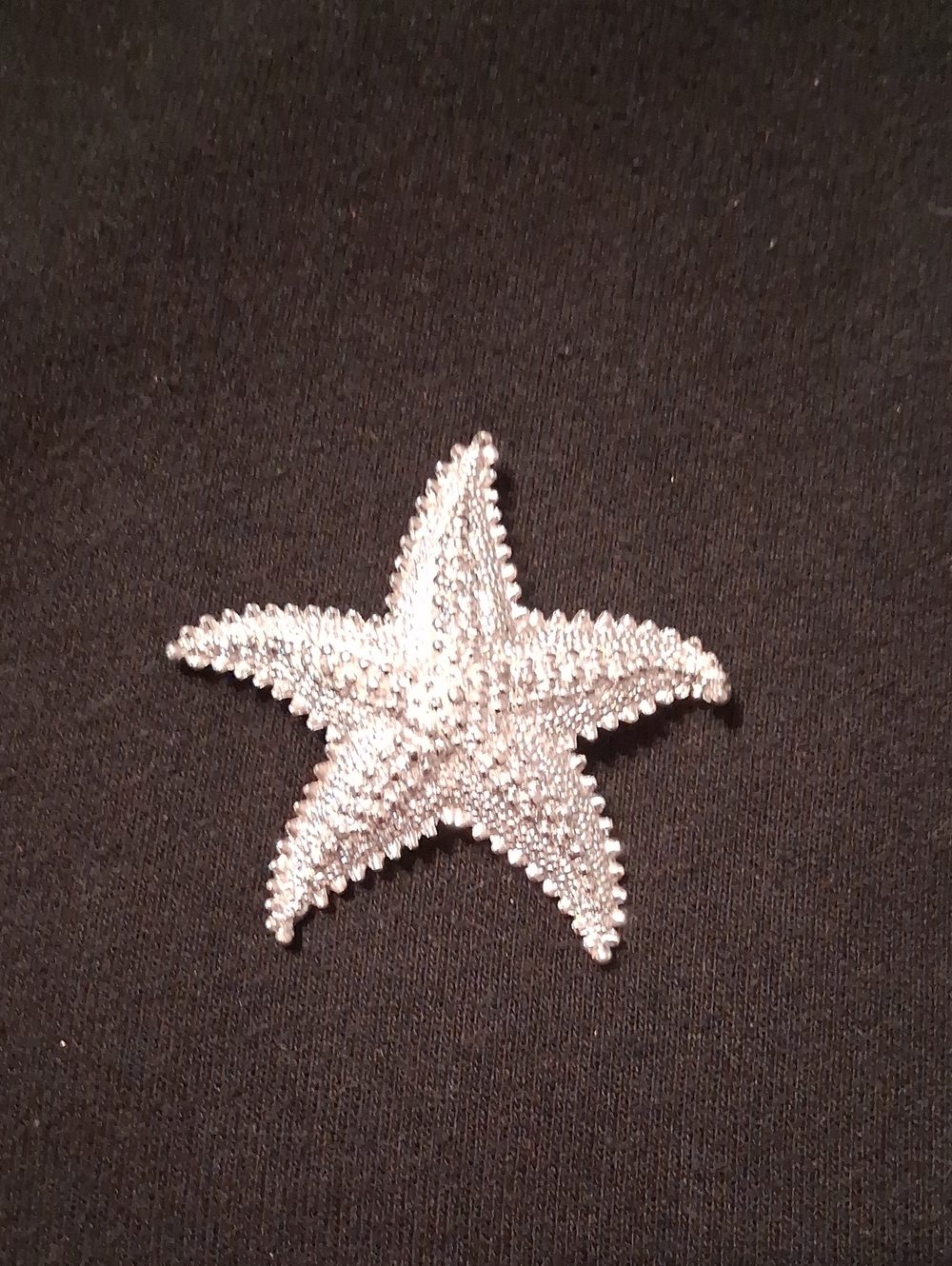 Beautiful Vtg Monet starfish silver tone pin brooch